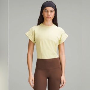 Lululemon Heavyweight Cotton T-Shirt Bodysuit Finch Yellow‎